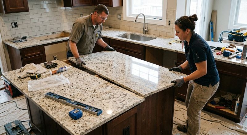 Granite Slab Installation in Sacramento, CA